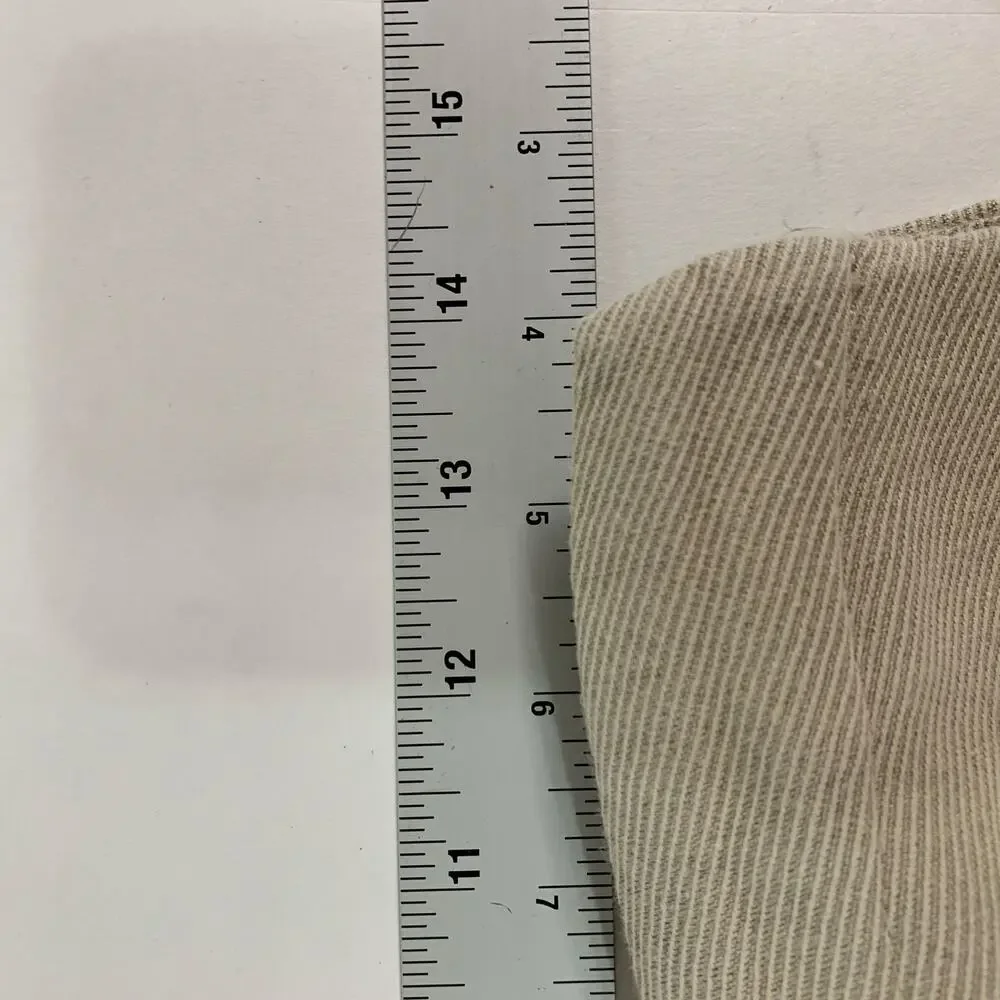 Zara M Womens Tan Wide Leg Pants Linen Cotton High Rise Normcore Pleated